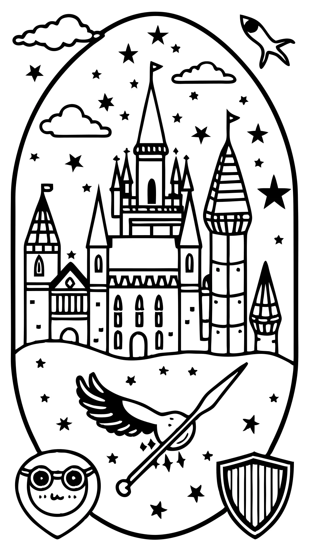 free coloring pages harry potter